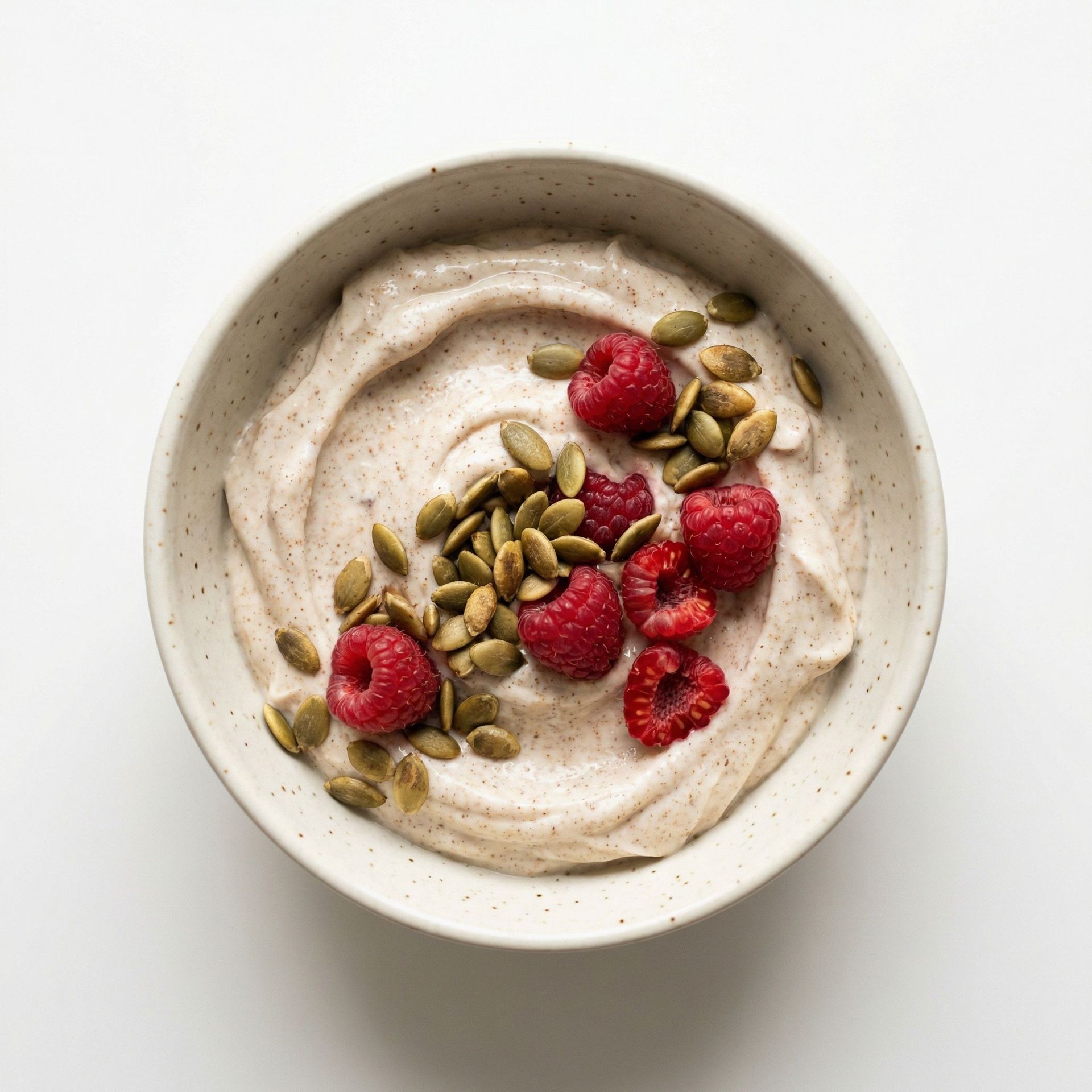 Cinnamon and Pumpkin Seed Greek Yogurt, prepared as a finished Lila recipe