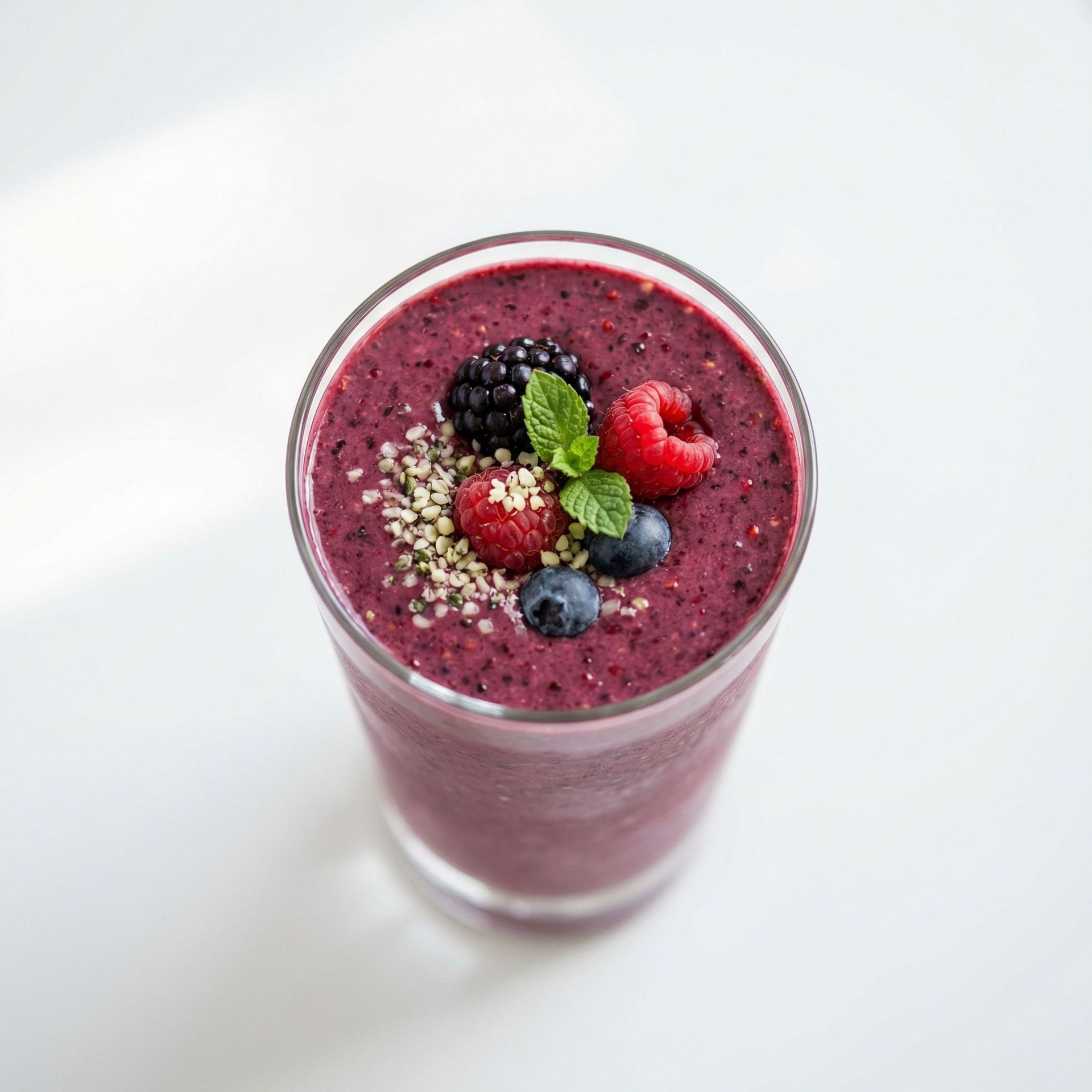 Mixed Berry Hemp Protein Shake, prepared as a finished Lila recipe