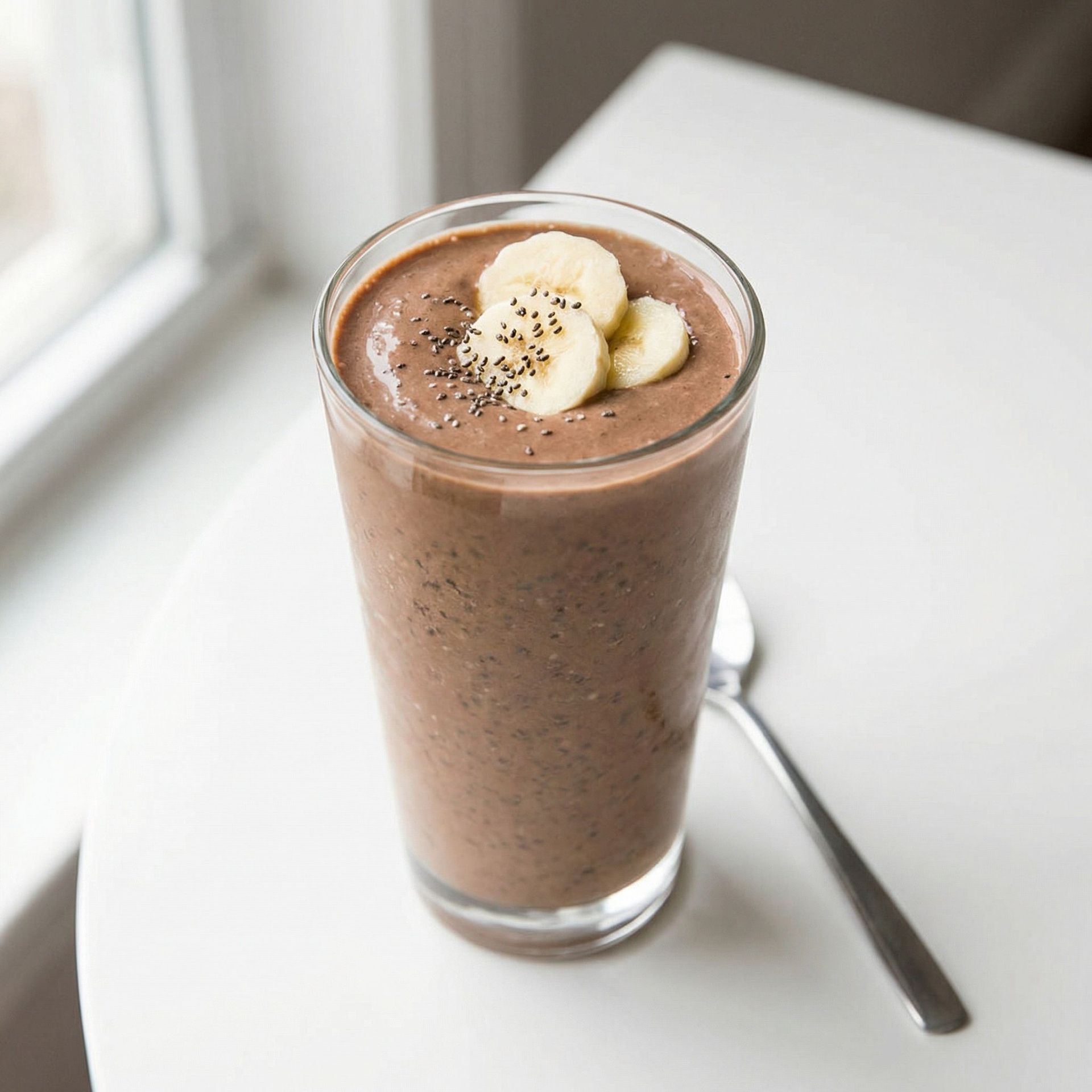 Chocolate Banana Energy Shake, prepared as a finished Lila recipe