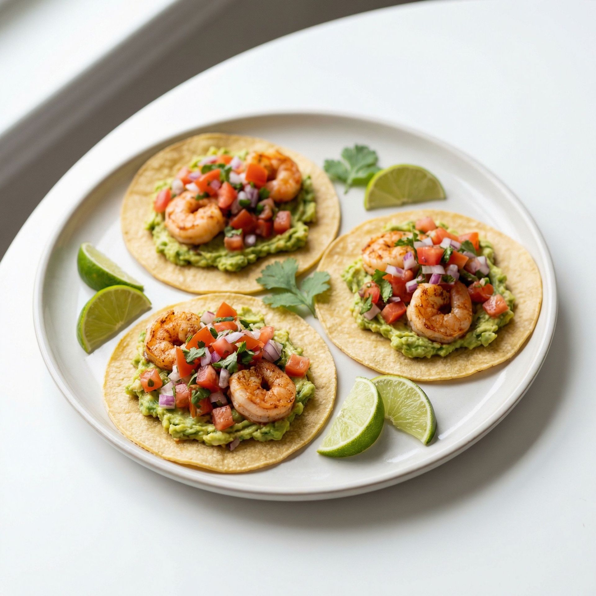 Zesty Shrimp Tacos With Avocado And Fresh Pico, prepared as a finished Lila recipe