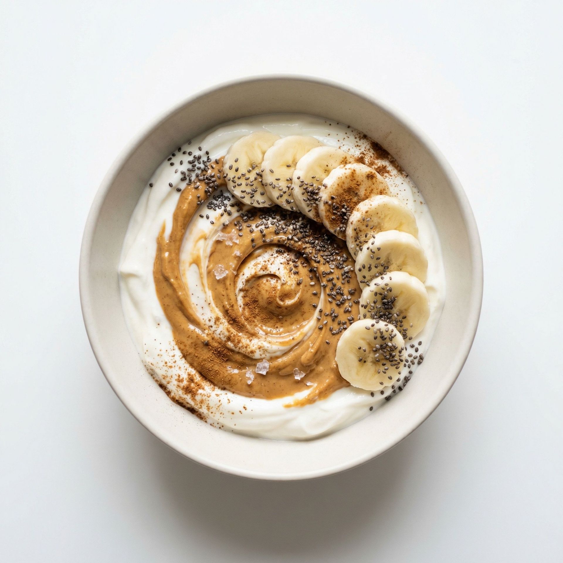 Peanut Butter Banana Power Bowl, prepared as a finished Lila recipe