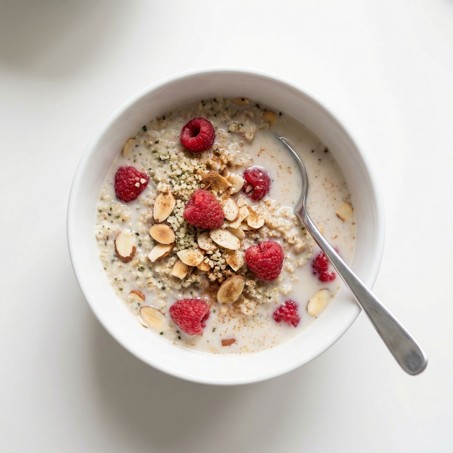 Hemp & Almond Power Cereal, prepared as a finished Lila recipe