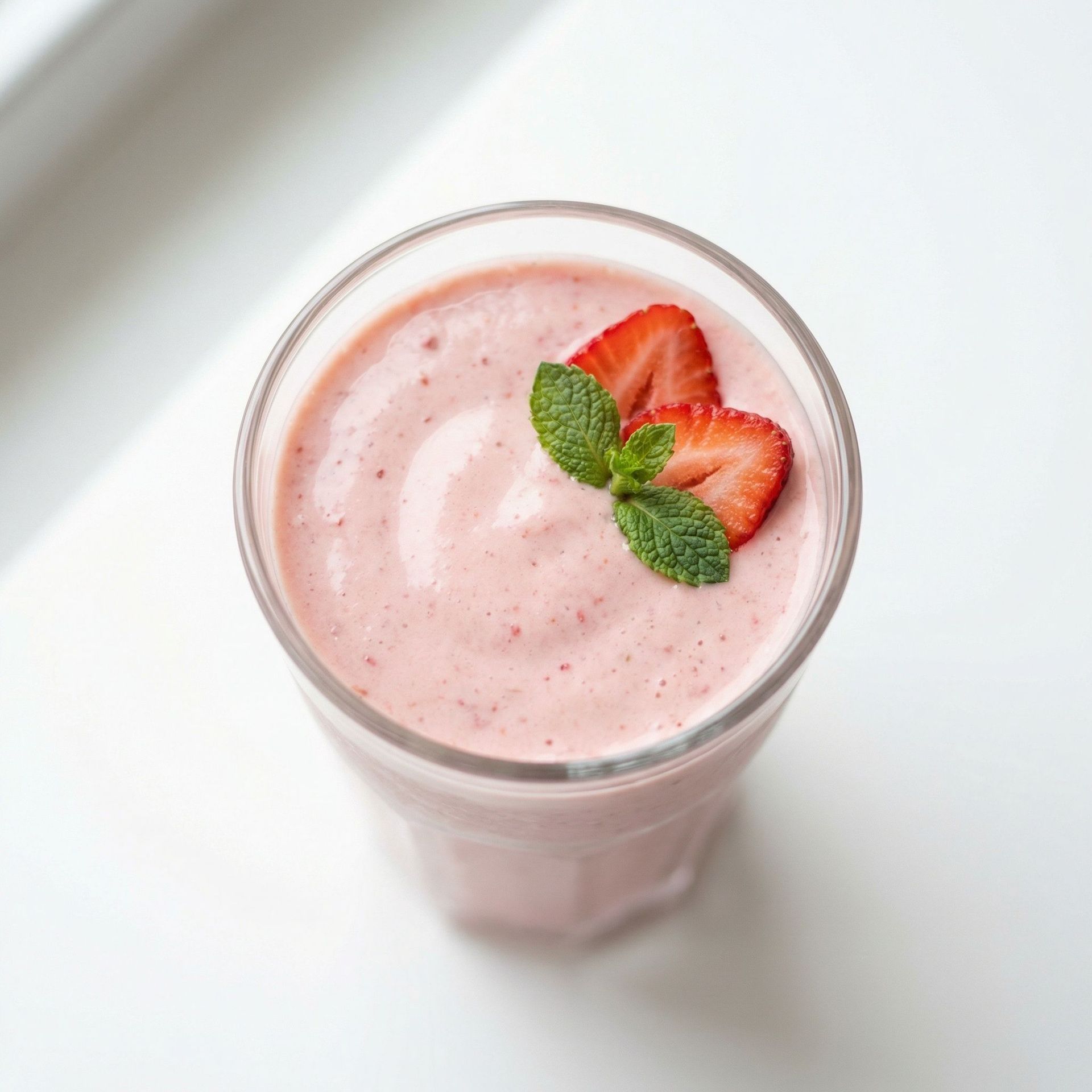 Strawberry Cottage Cheese Protein Smoothie, prepared as a finished Lila recipe