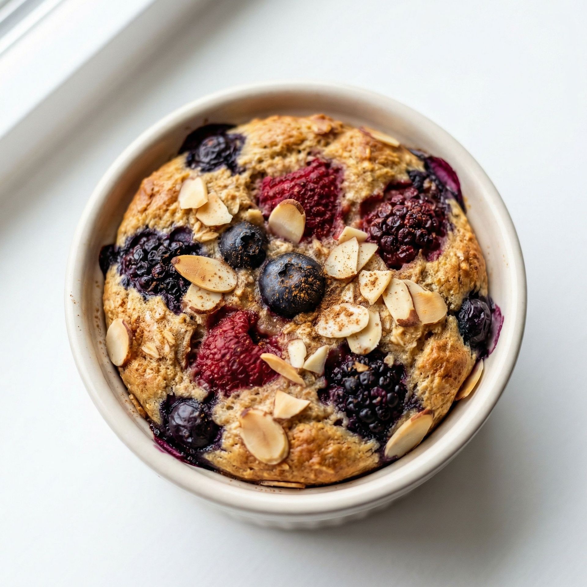 Mixed Berry Baked Protein Oats, prepared as a finished Lila recipe
