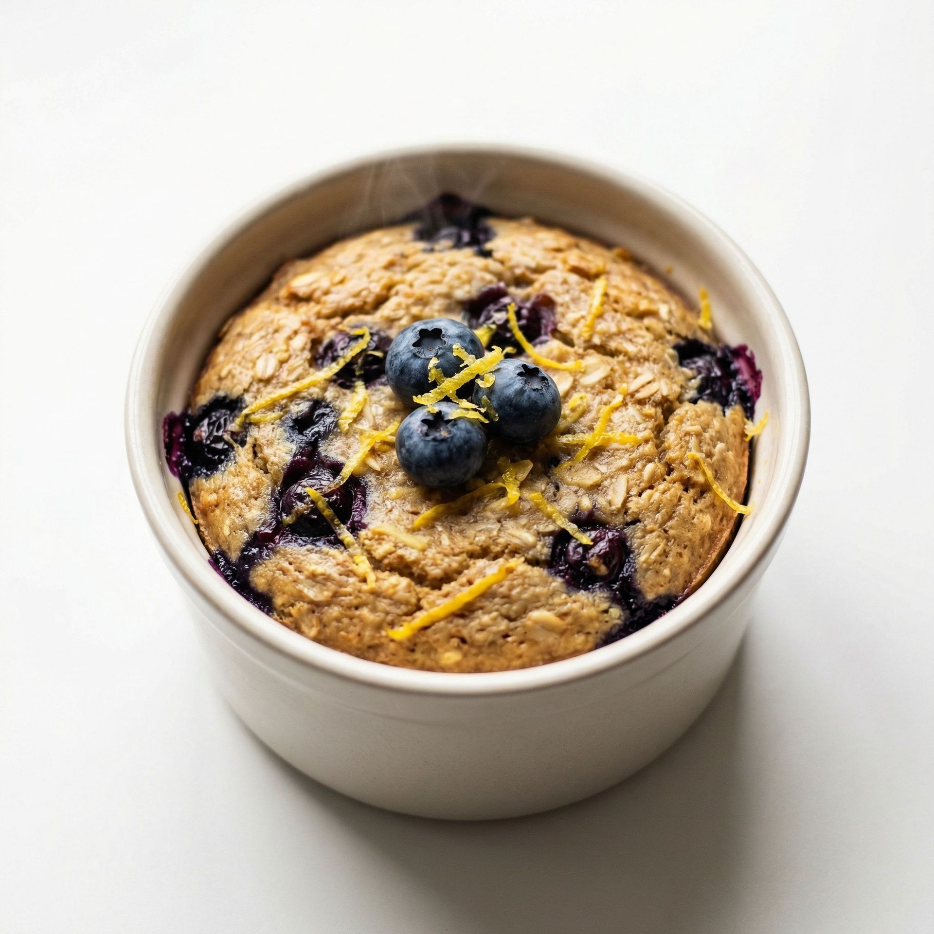Lemon Blueberry Protein Baked Oats, prepared as a finished Lila recipe