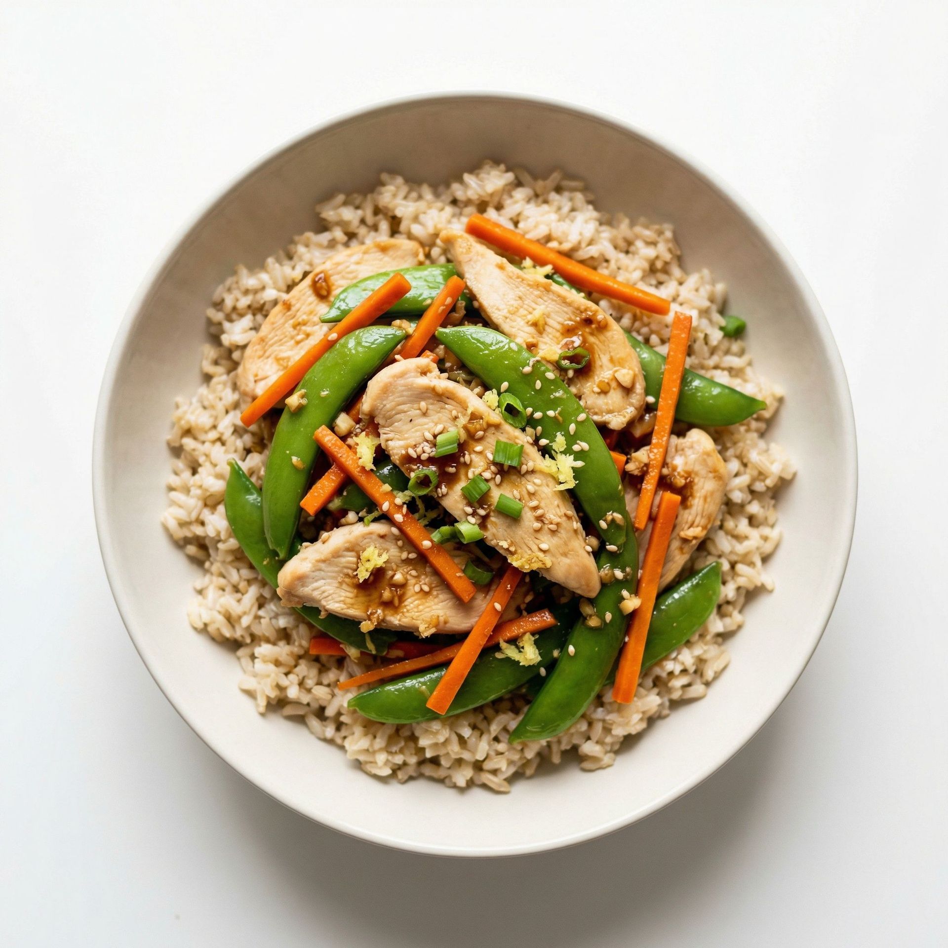 Ginger Garlic Chicken Stir-Fry, prepared as a finished Lila recipe