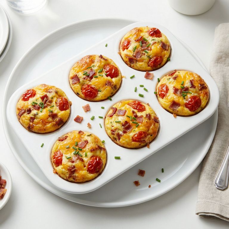 Turkey Bacon and Cheddar Egg Bites, prepared as a finished Lila recipe