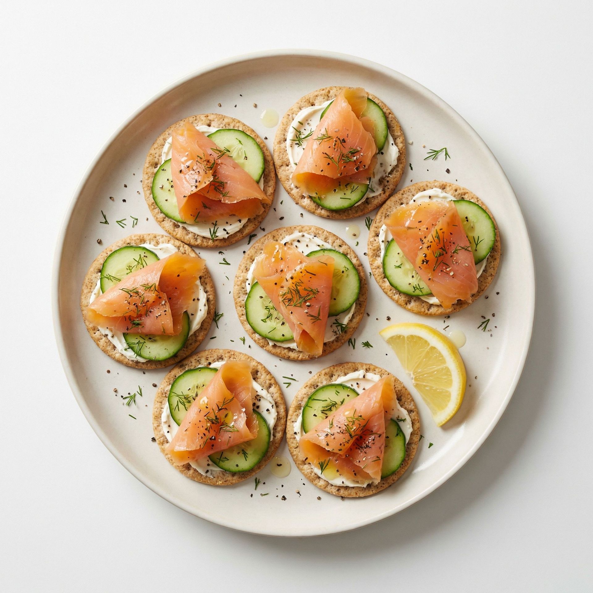 Smoked Salmon And Cream Cheese Lunch Plate, prepared as a finished Lila recipe